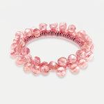 Fermacapelli con strass Rosa impreziosito da sfere cangianti - BYSIMON gioielli