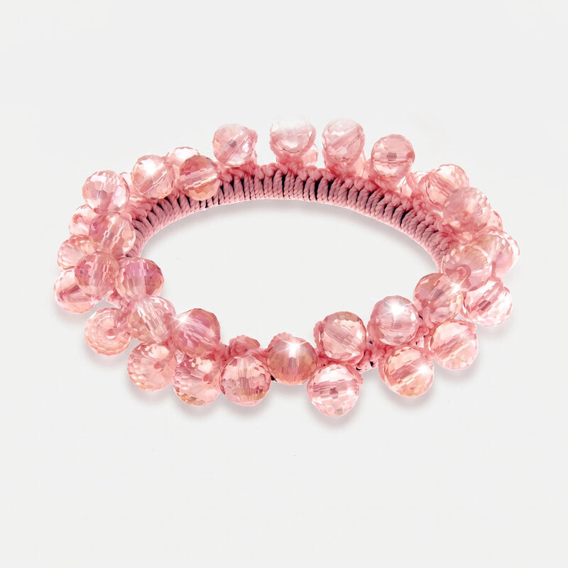 Fermacapelli con strass Rosa impreziosito da sfere cangianti - BYSIMON gioielli