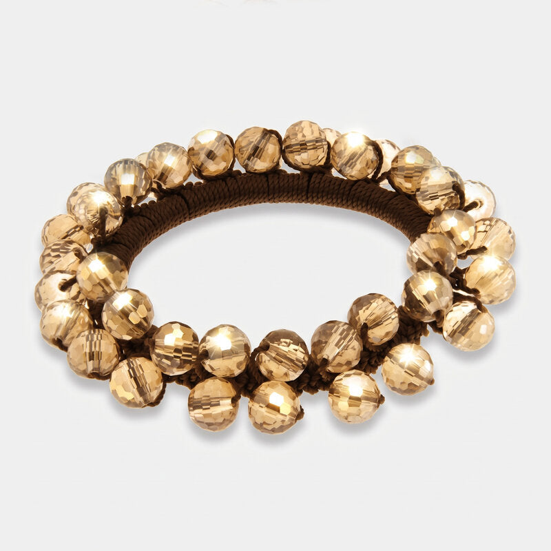 Fermacapelli con strass Marrone impreziosito da sfere cangianti - BYSIMON gioielli