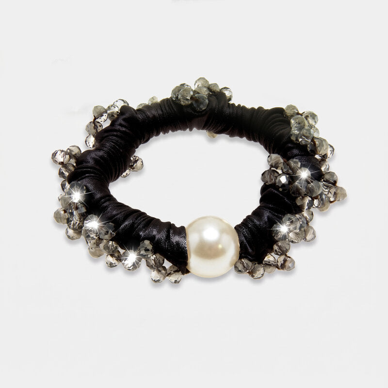 Fermacapelli con strass Marrone con perla sintetica e perline - BYSIMON gioielli