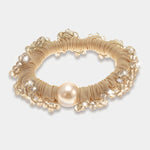 Fermacapelli con strass Crema con perla sintetica e perline - BYSIMON gioielli