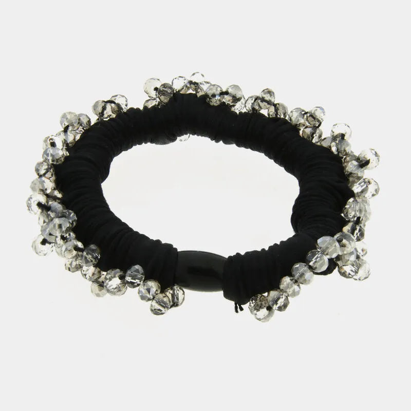 Fermacapelli con strass Nero con perline