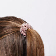 Fermacapelli con strass Rosa con perline
