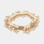 Fermacapelli con strass Crema con perline - BYSIMON gioielli