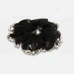 Fermacapelli con strass Nero velato con perline - BYSIMON gioielli