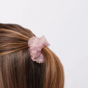 Fermacapelli con strass Rosa velato con perline