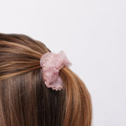 Fermacapelli con strass Rosa velato con perline