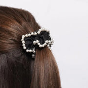 Fermacapelli con strass Nero