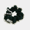 Fermacapelli con strass Verde petrolio