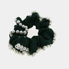 Fermacapelli con strass Verde petrolio