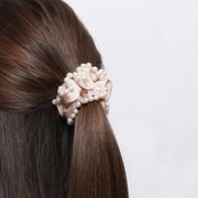Fermacapelli con strass Beige