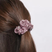 Fermacapelli con strass Lilla in raso satinato