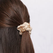 Fermacapelli con strass Beige