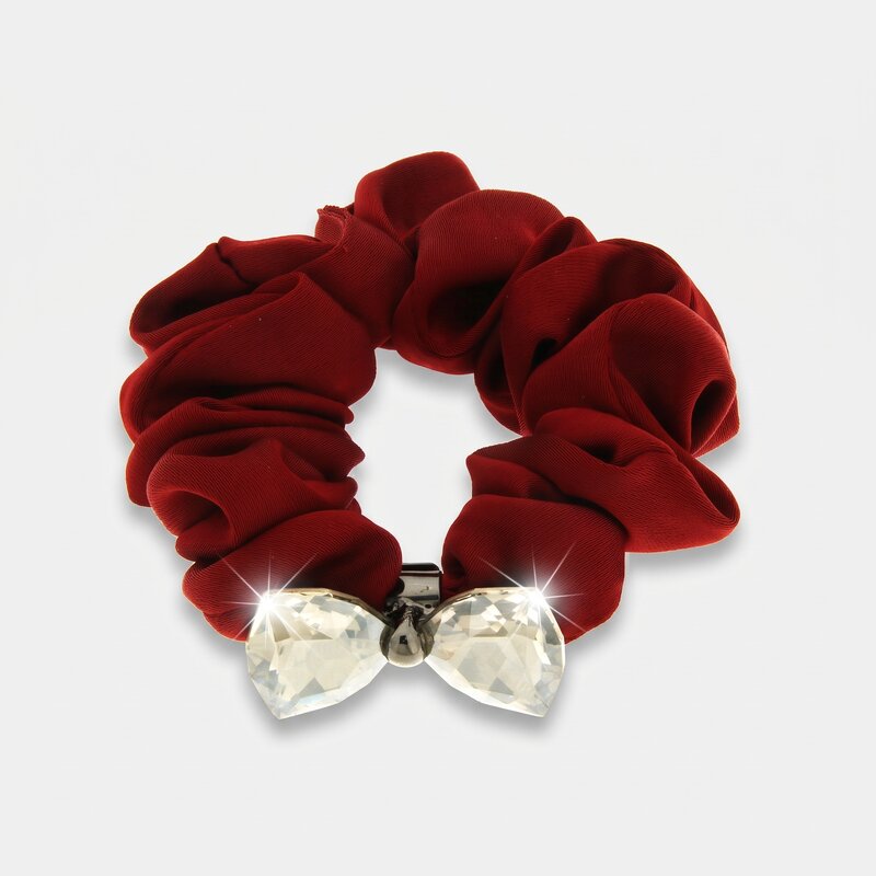 Fermacapelli con strass Rosso fiocco - BYSIMON gioielli