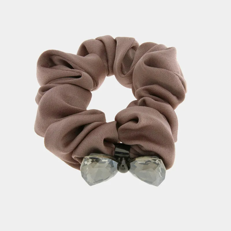 Fermacapelli con strass Rosa fiocco
