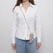 Catena per Cellulare catena nera e perle