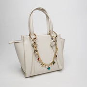 Accessorio borsa in Metallo catena con cristalli colorati e cuore