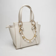 Accessorio borsa in Metallo doppia catena con perle