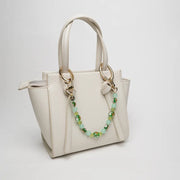 Accessorio borsa in Metallo cristalli verdi