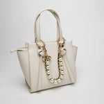 Accessorio borsa in Metallo catena nera e perle - BYSIMON gioielli