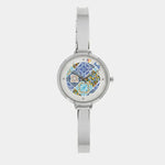 Orologio Analogico Met. con maiolica impreziosita da smalto colorato e cristalli