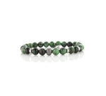 Bracciale in Acciaio con pietre malachite verdi