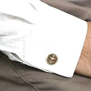 Gemelli in Metallo a forma di bottone lucido