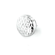 Spilla in Metallo lucido a trama intrecciata