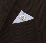 Spilla in Metallo con cornice esterna lavorata, impreziosita da pavè di cristalli neri