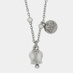 Collana in Acciaio con campanella portafortuna, impreziosita da punto luce - BYSIMON gioielli