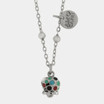 Collana in Acciaio con campanella pendente impreziosita da smalti multicolore - BYSIMON gioielli