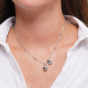 Collana in Acciaio con campanella pendente impreziosita da smalti multicolore - BYSIMON gioielli