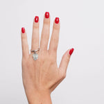 Anello in Acciaio con campanella portafortuna impreziosita da punto luce - BYSIMON gioielli