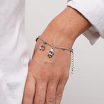 Bracciale in Acciaio con campanella e ferro di cavallo - BYSIMON gioielli