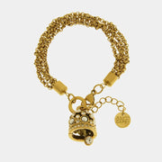 Bracciale in Acciaio campanella con cristalli bianchi