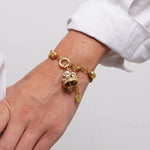 Bracciale in Acciaio campanella con cristalli bianchi - BYSIMON gioielli