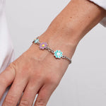 Bracciale in Acciaio con margherite colorate - BYSIMON gioielli