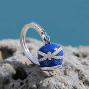 Pierścionek ze srebra 925 z niebieskim dzwoneczkiem