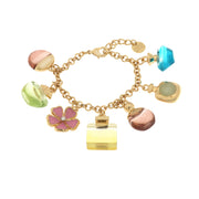 Metal bracelet with colorful perfumes