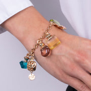 Metal bracelet with colorful perfumes