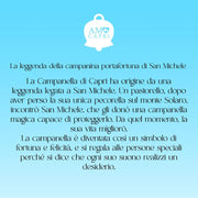 Accessorio borsa in Metallo campanella bianca Capri e cuori