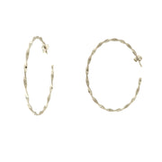 Orecchini in Argento 925  a cerchio arricciato liscio