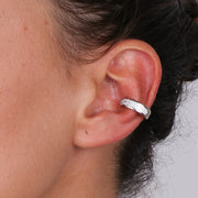 Ear Cuff in Argento con zirconi bianchi