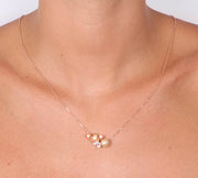 Collana in Argento 925 pendente con zirconi e perla
