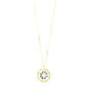 Collana in Argento 925 a nodo con cristallo bianco centrale pendente