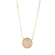 Collana in Argento 925  con ciondolo a forma di cerchio in madre perla