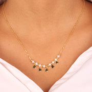 Collana in Argento 925 con perle e stelle pendenti