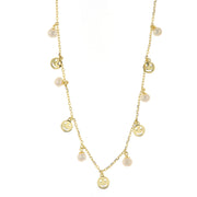 Collana in Argento 925 con perle e smile