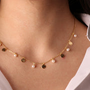 Collana in Argento 925 con perle e smile