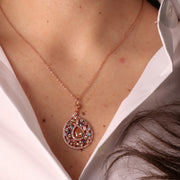 Collana in Argento 925 con ciondolo pendente impreziosito da zirconi multicolor